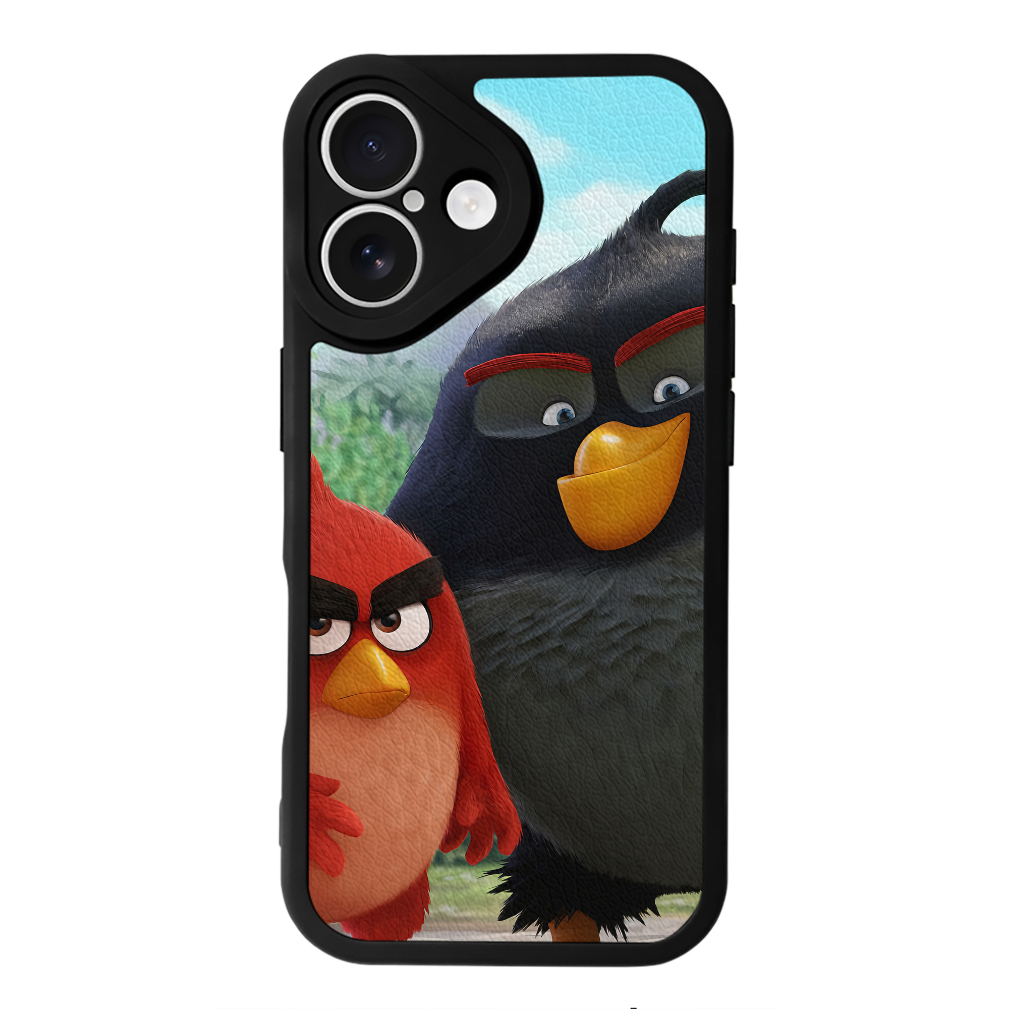 （画像用） Angry Birds アングリーバード 【iPhone 16シリーズ対応】シリコンスマホケース（レザー調） 材質：シリコン